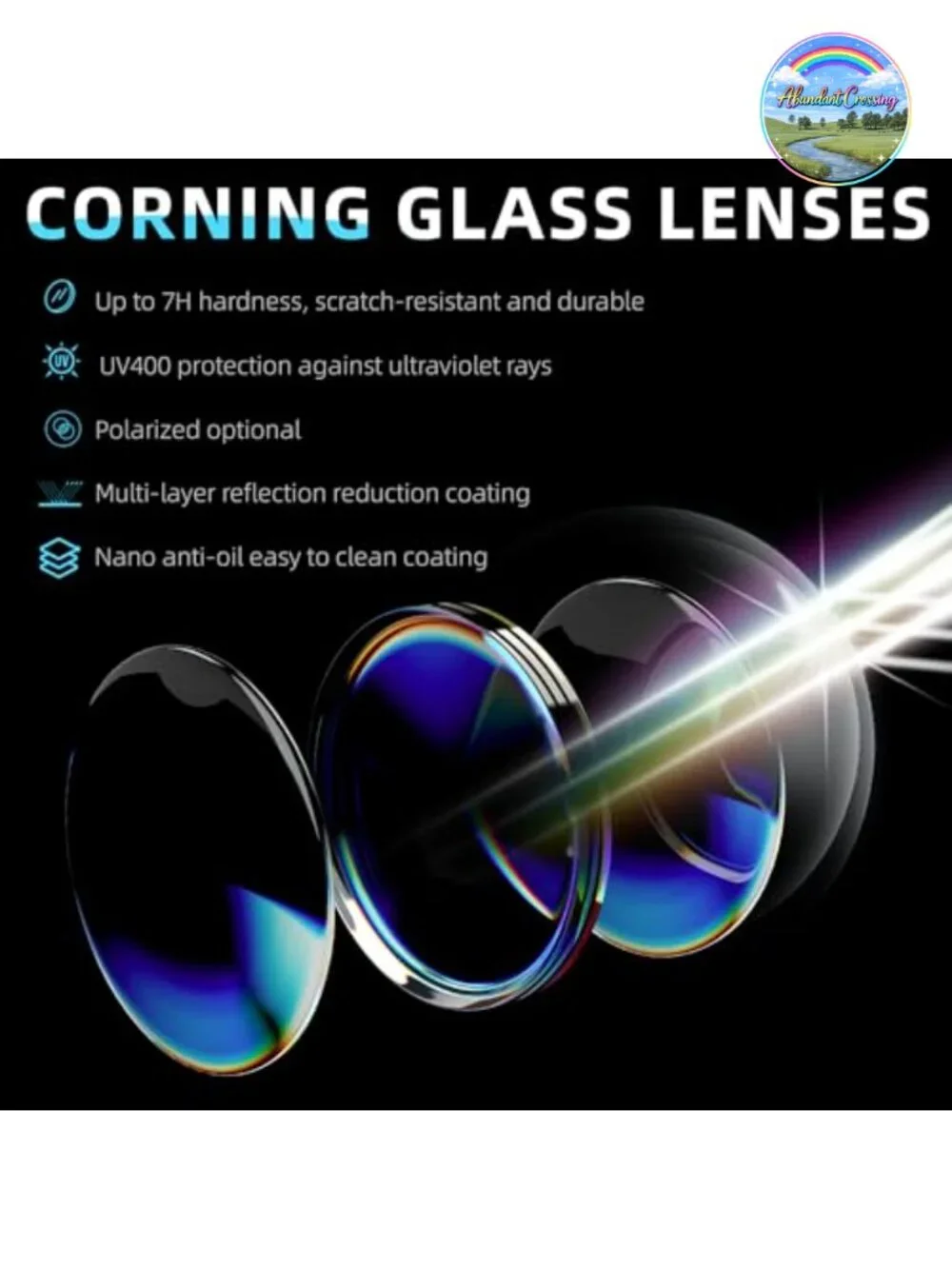 Men's Polarized Sunglasses with Glass Lenses UV Protection Driving Eyewear